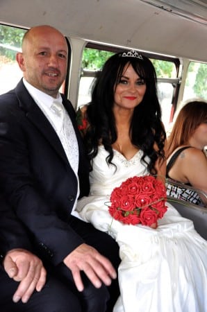 Lisa and Rob on their wedding day. 